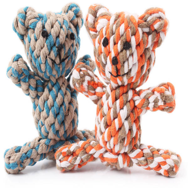 Teddy Bear Rope Dog Toy