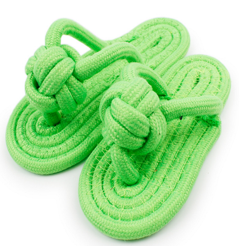 dogestyles-rope-slipper-dog-toy-green