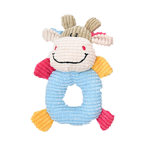 dogestyles-plush-cow-blue-ring-body-dog-toy-front